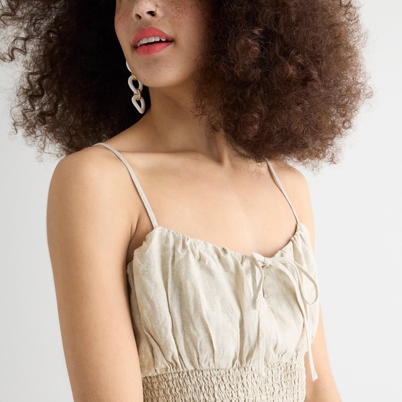 J.Crew Smocked Linen Dress - Picture 5 of 5
